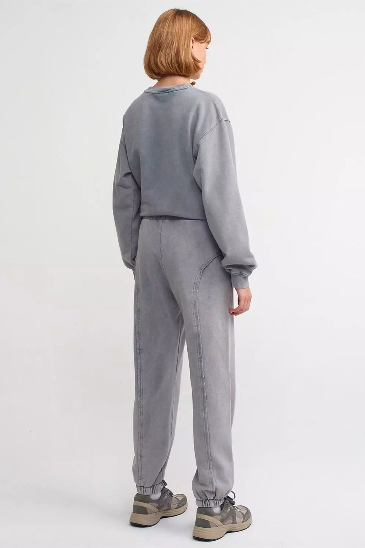 Washed Mid Rise Drawstring Joggers
