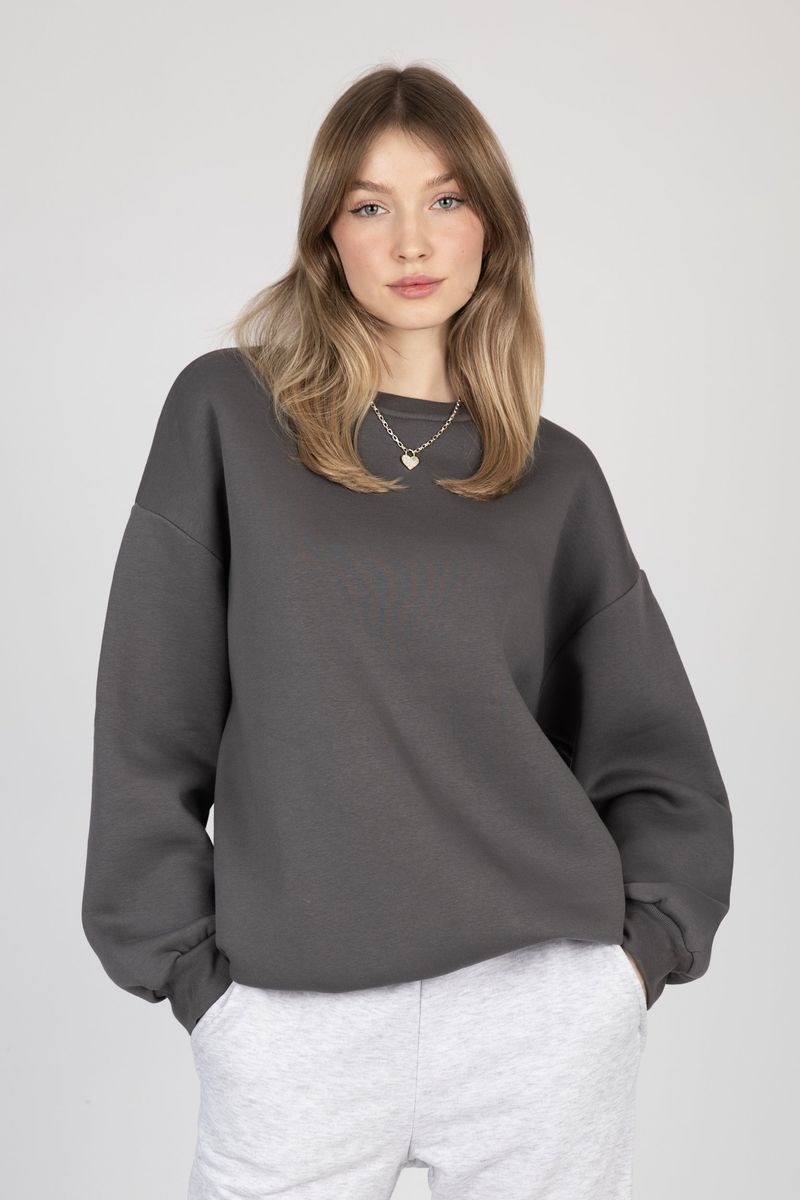 Relaxed Crew Neck Sweatshirt 2