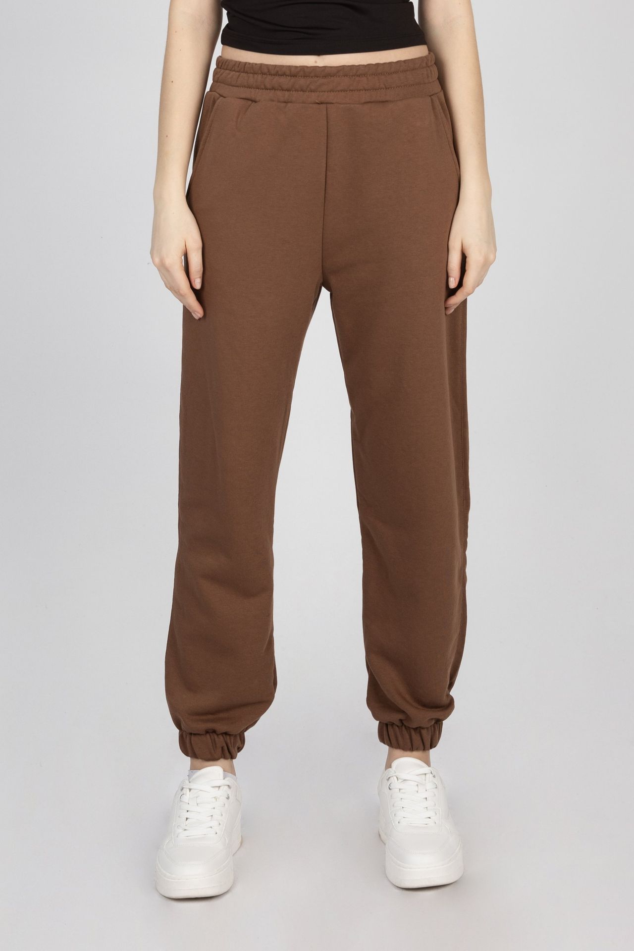 Mid Rise Elastic Waist Joggers