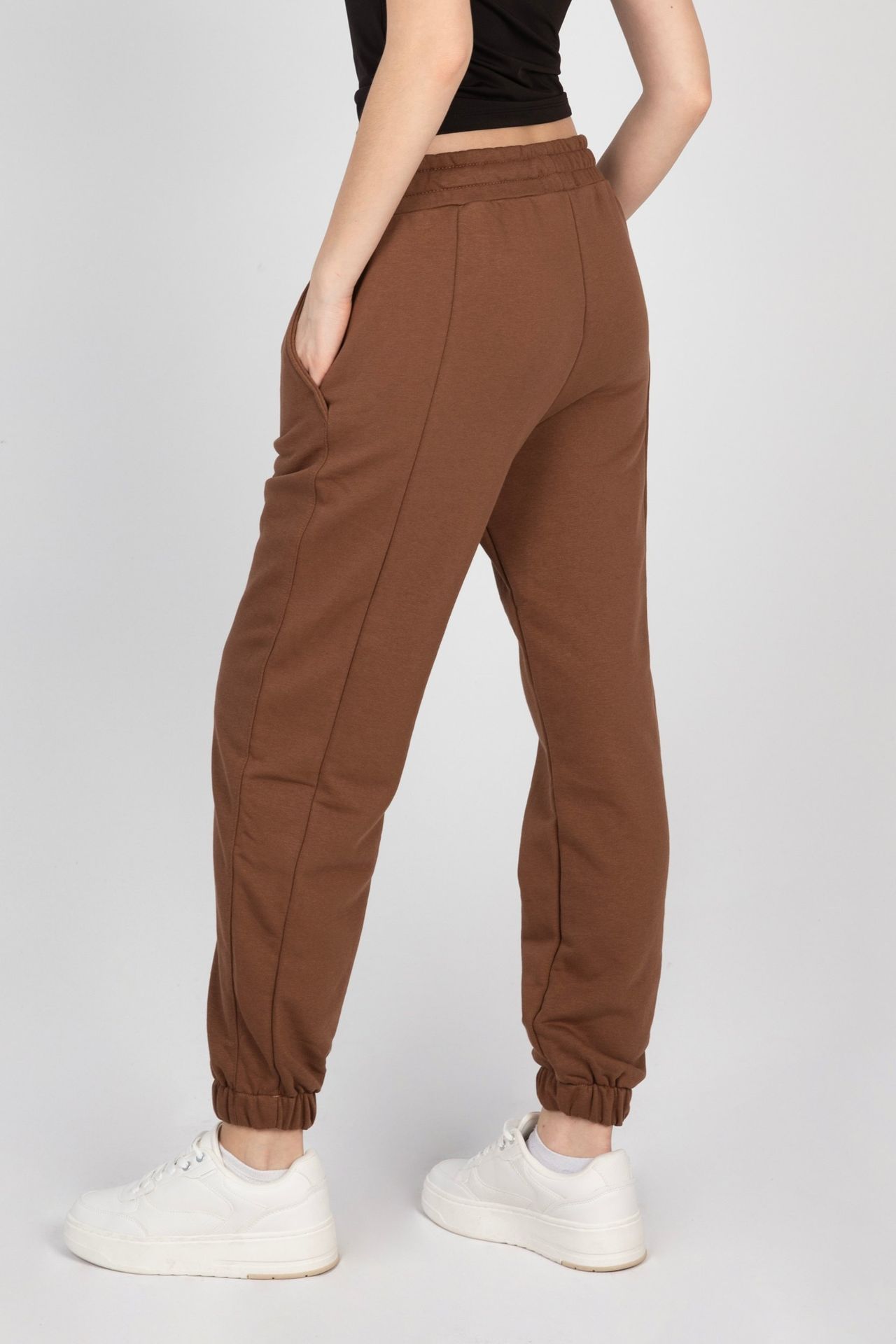 Mid Rise Elastic Waist Joggers