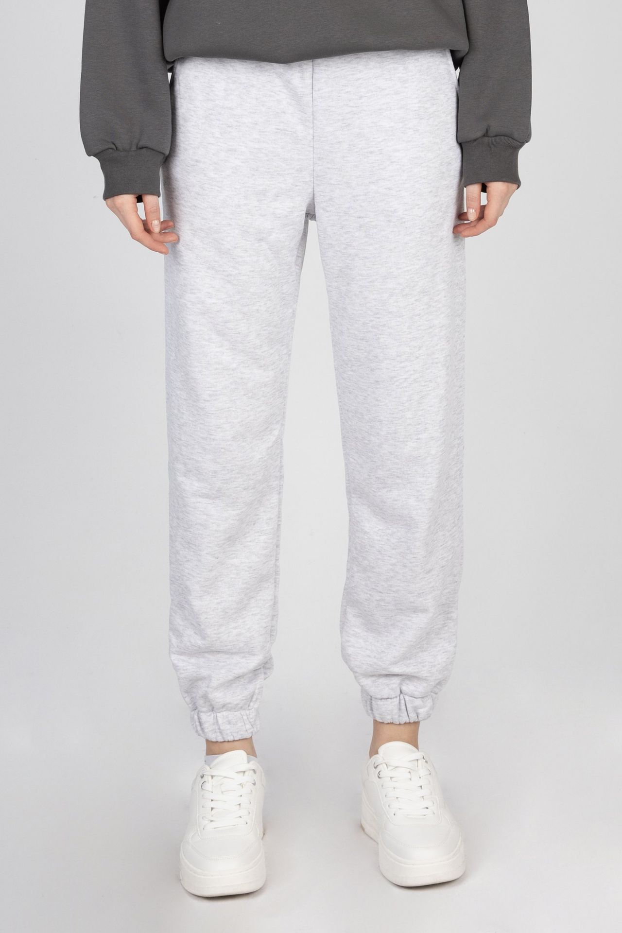 Mid Rise Elastic Waist Joggers