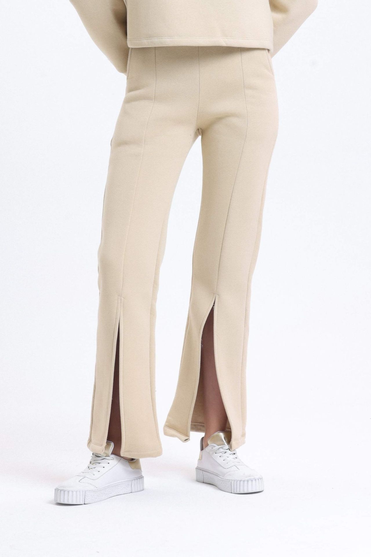 High Waist Slit Sweatpant