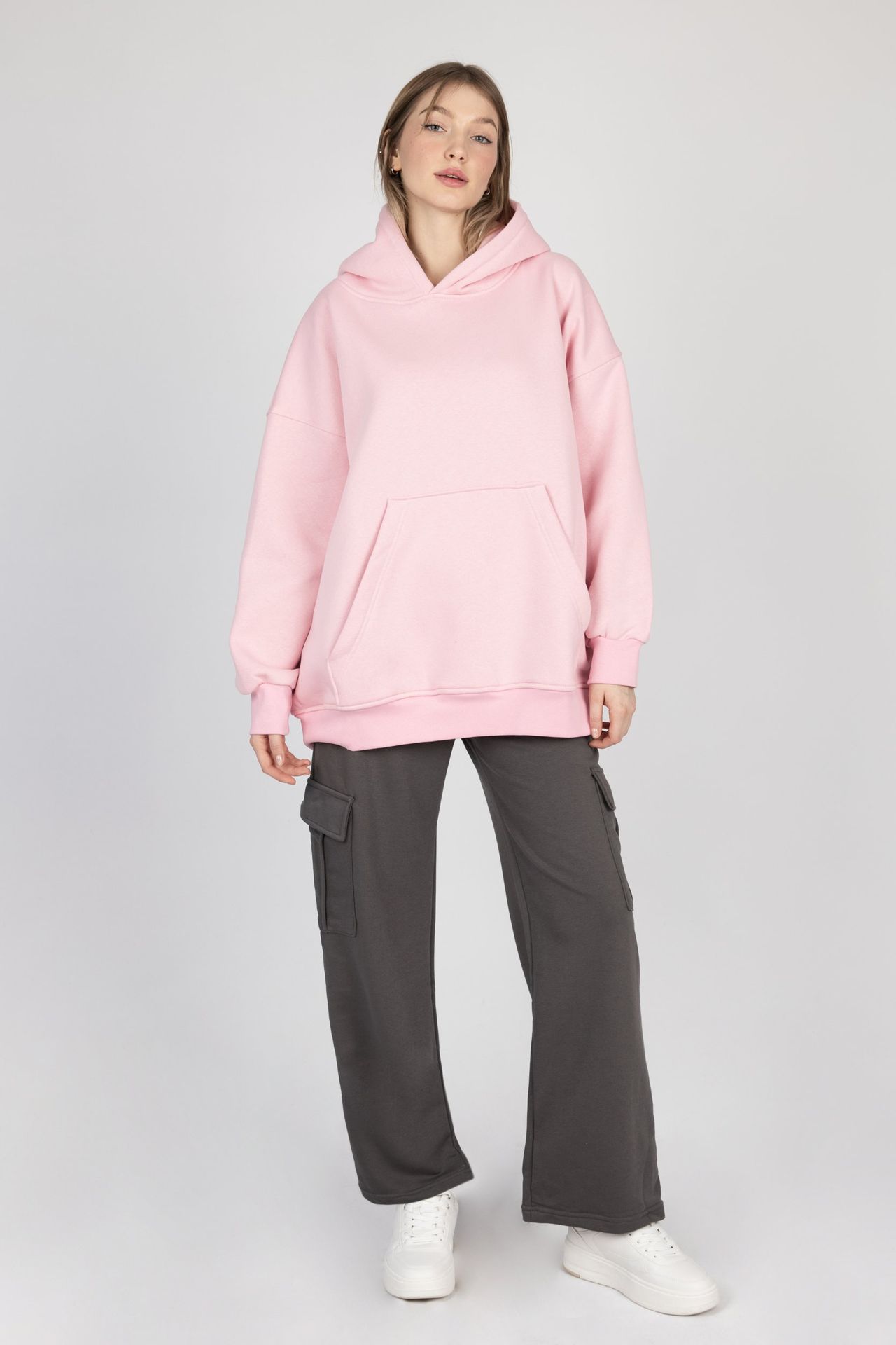 Oversized Hoodie with a Kangaroo Pocket