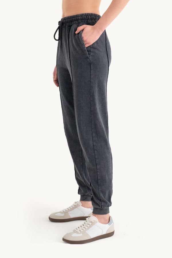 Mid-Waist Cotton-Blend Jogger Sweatpants 2