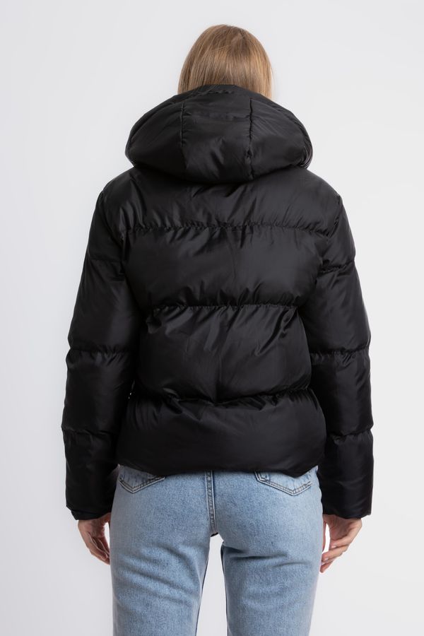 Stand Collar Zipper Hooded Coat & Jacket 4