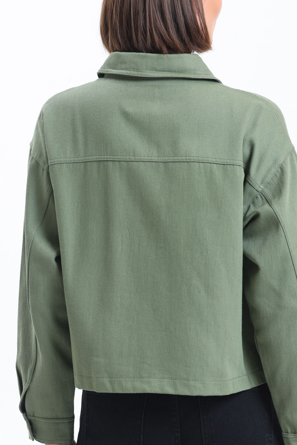 Collar Pocket Buttoned Jacket 4
