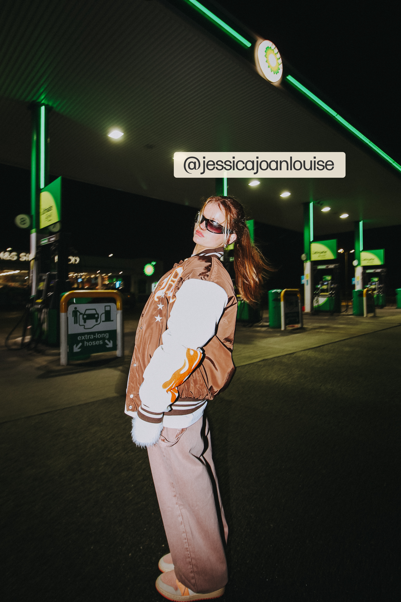 Letter Embroidered Round Neck College Jacket