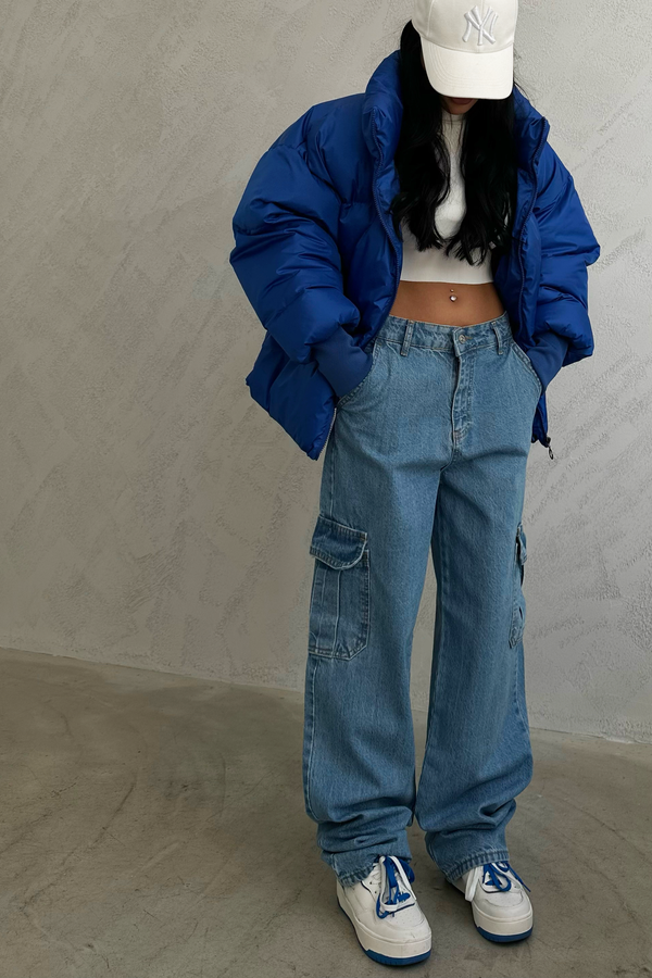 Stand Collar Oversized Puffer Jacket 2