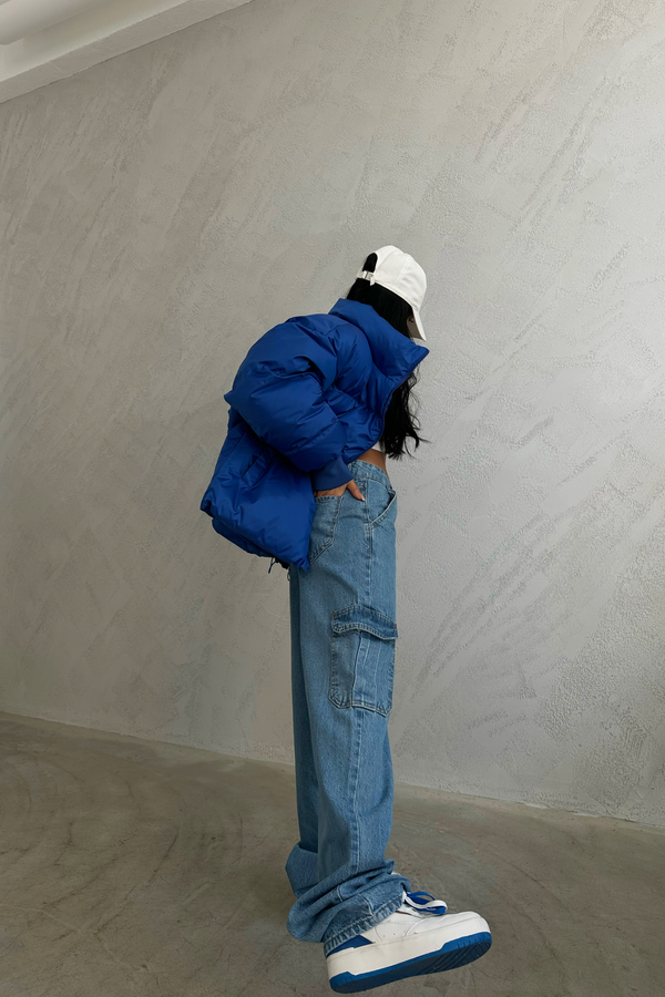 Stand Collar Oversized Puffer Jacket 3