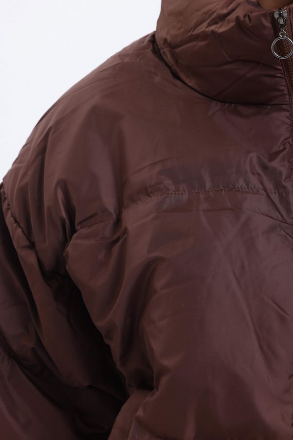 Stand Collar Oversized Puffer Jacket 5
