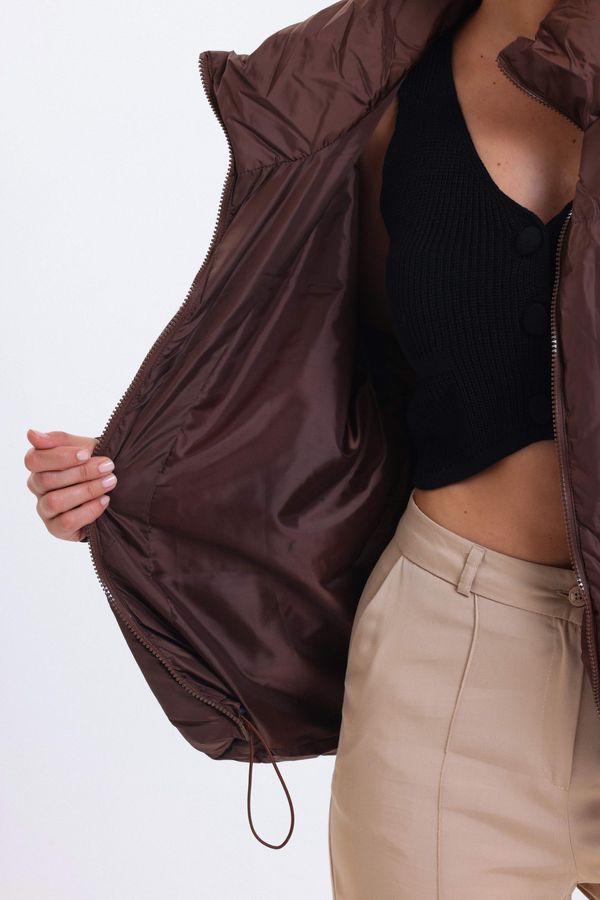 Stand Collar Oversized Puffer Jacket 6