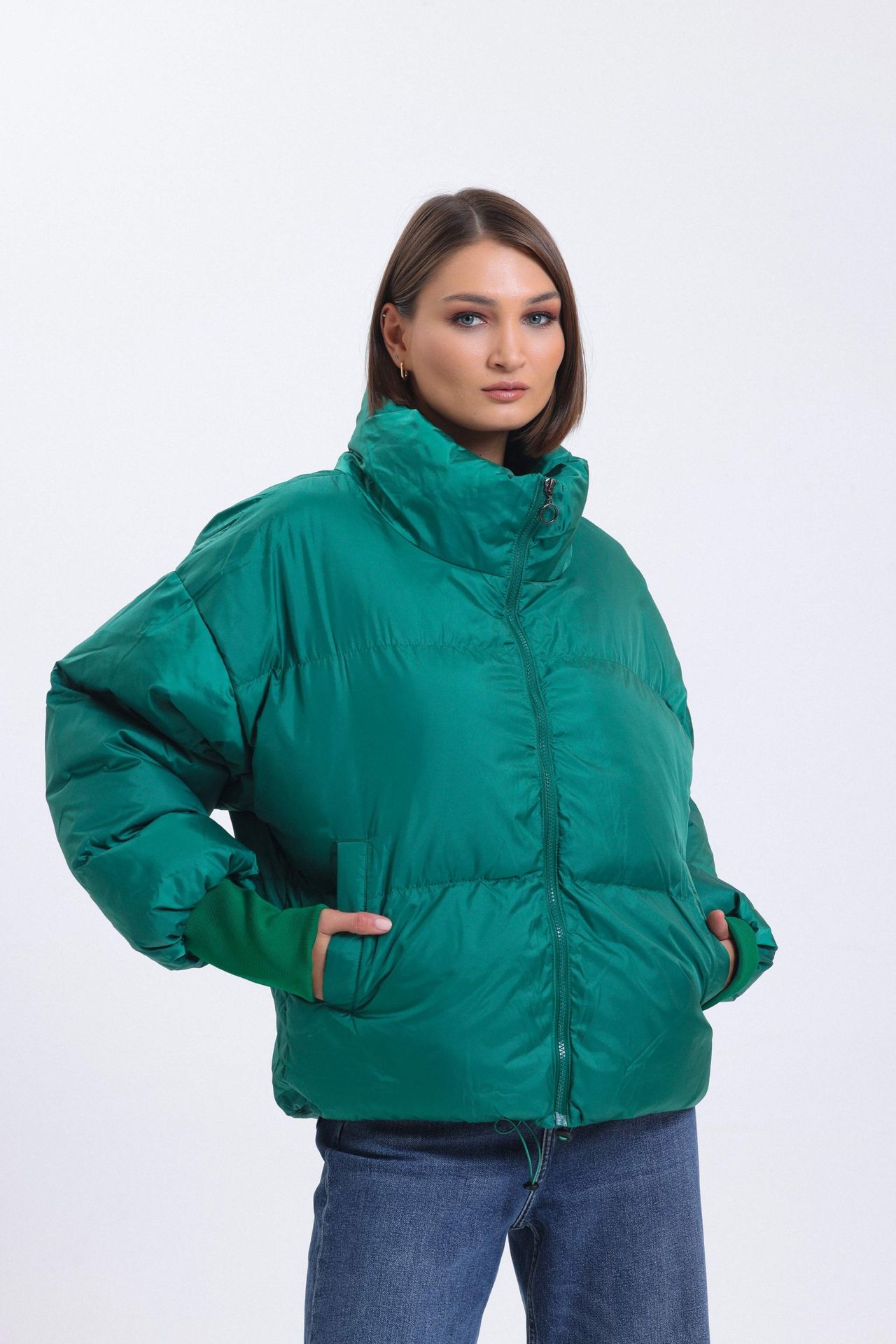 Stand Collar Oversized Puffer Jacket