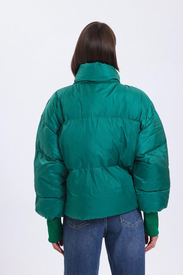 Stand Collar Oversized Puffer Jacket 3