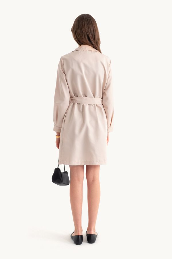 Short Belted Trench Coat 5