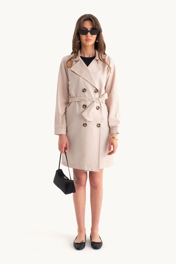 Short Belted Trench Coat 1