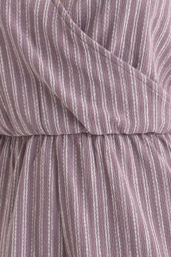 Striped V-Neck Short Playsuit 5