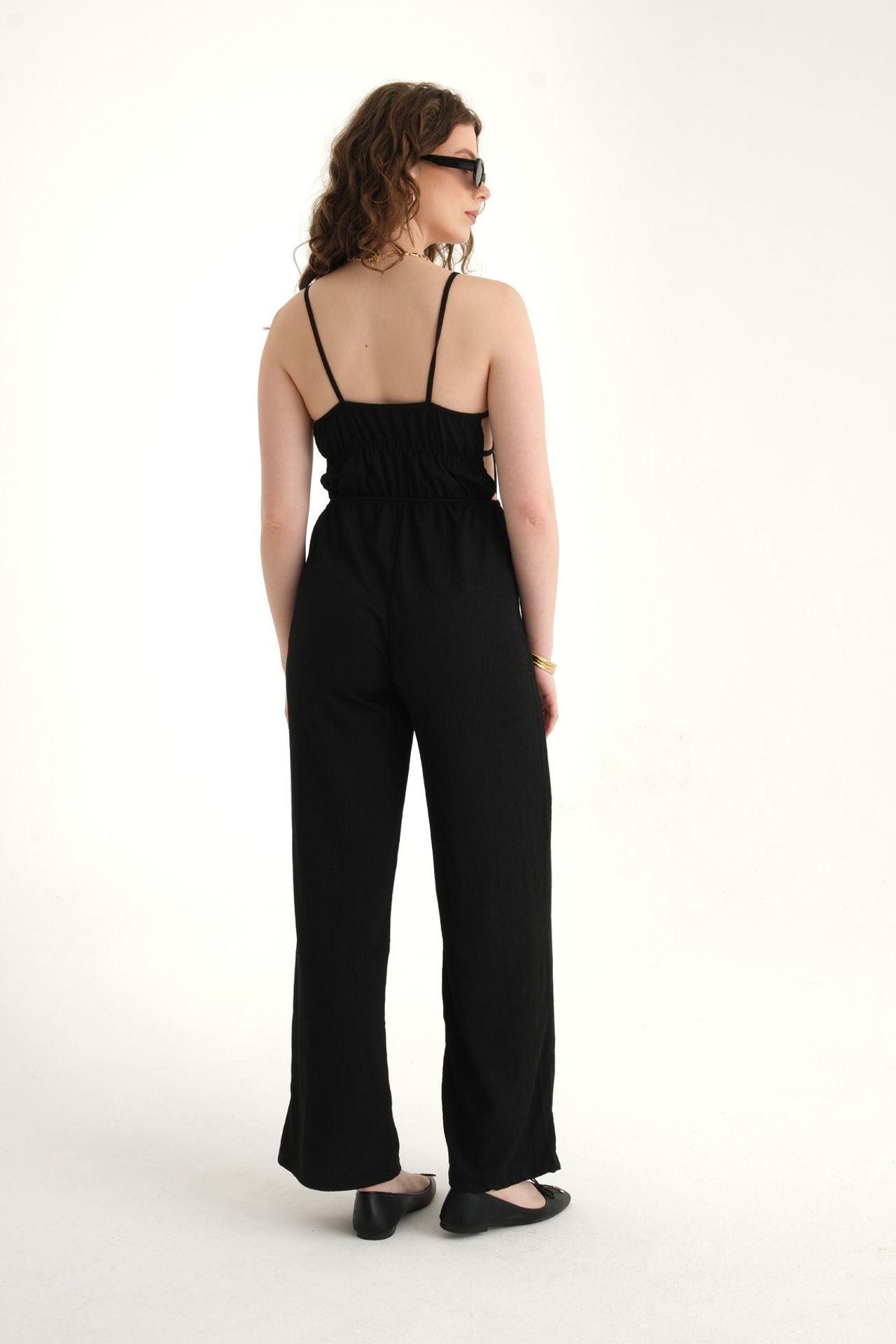 Spaghetti Strap Wide Leg Jumpsuit