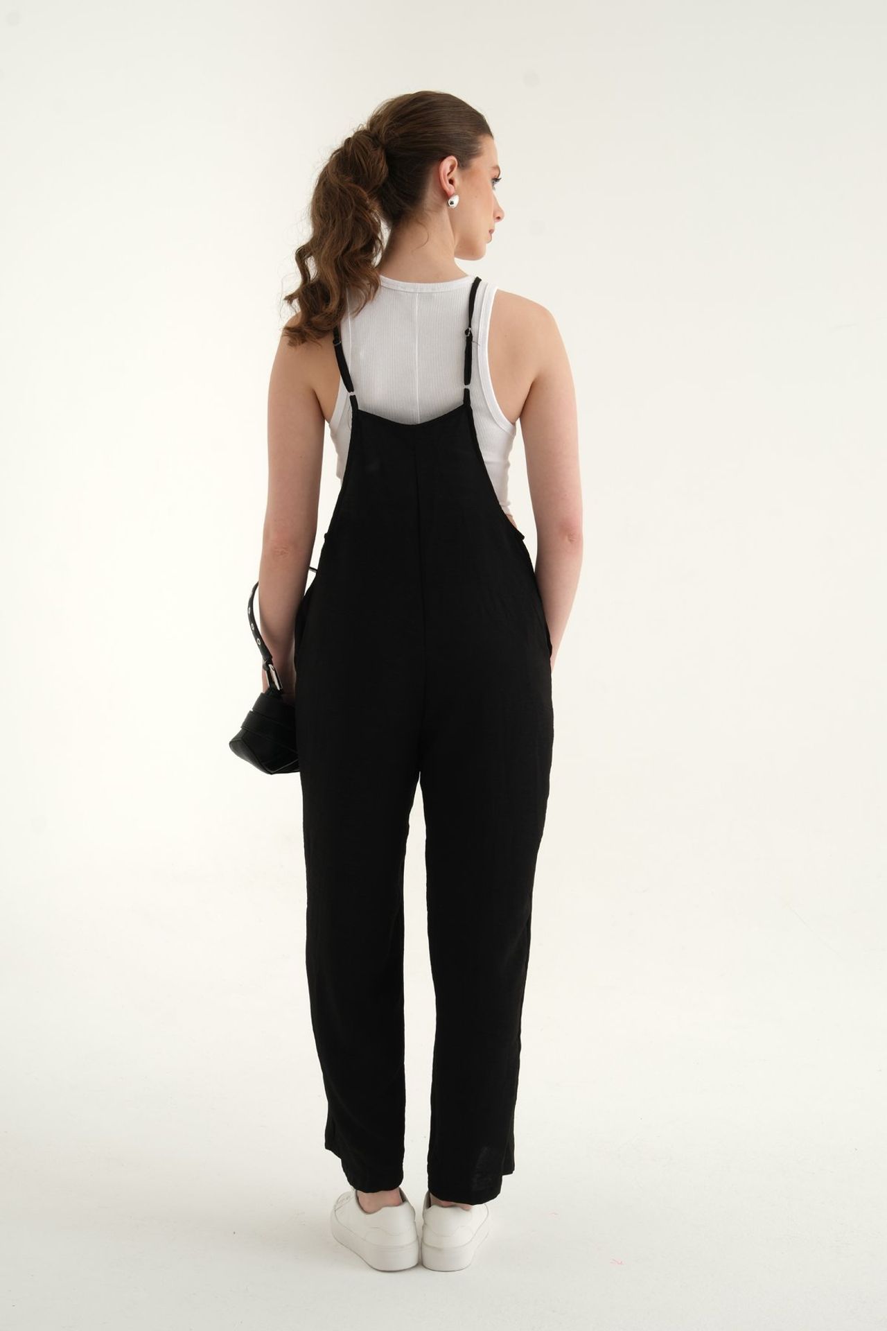 Wide Leg Overall Jumpsuit