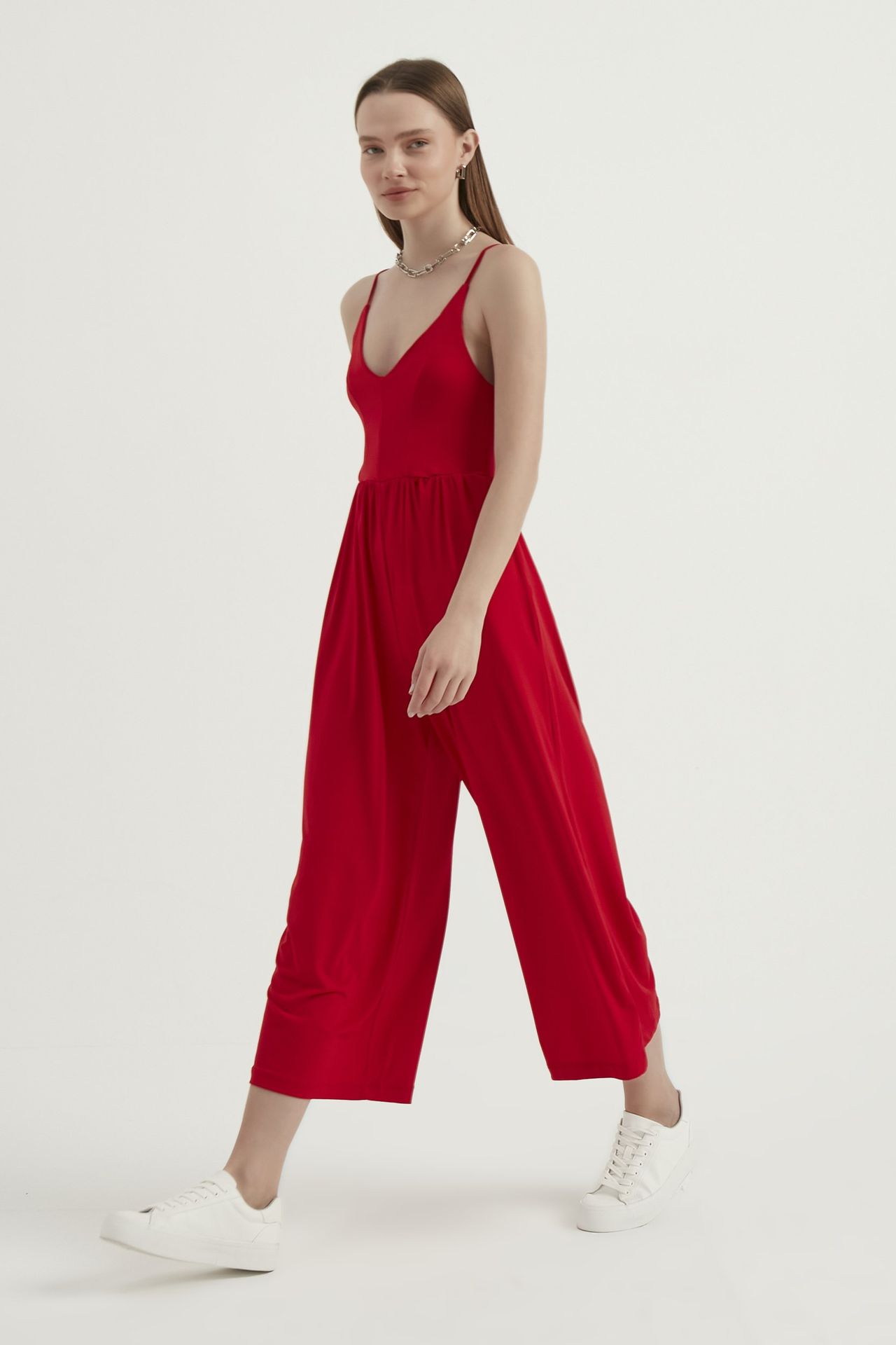 Spaghetti Strap Wide Leg Jumpsuit