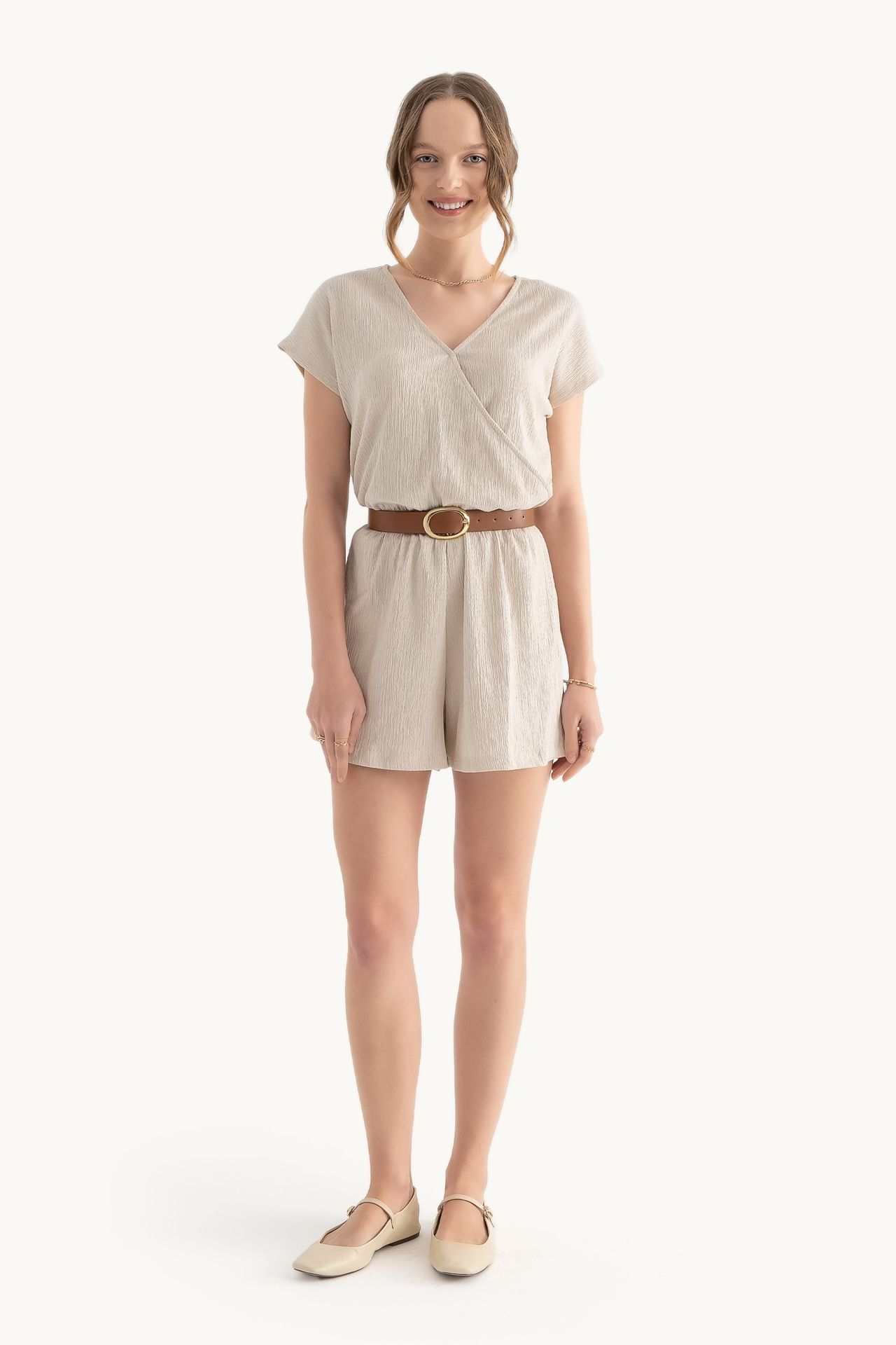 Surplice Neck Playsuit