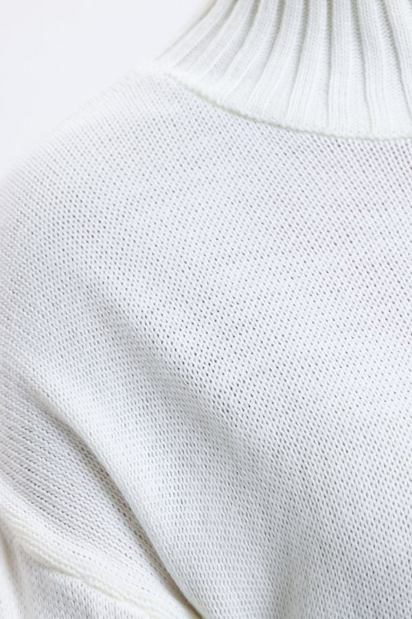 Striped High Neck Long Sweater 7