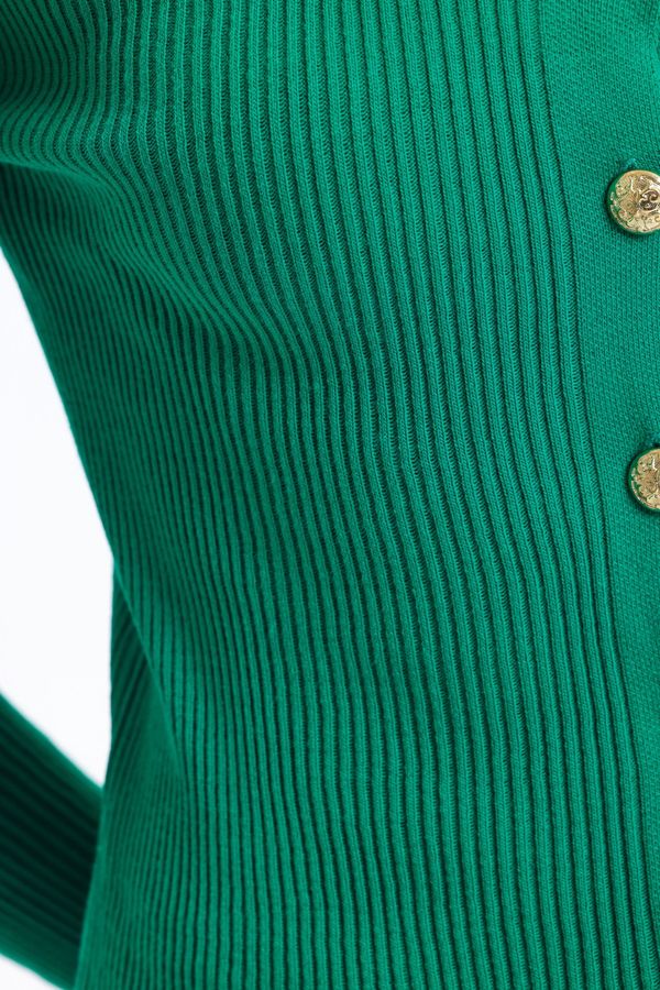 Round Neck Ribbed Sweater with a Cut Out 5