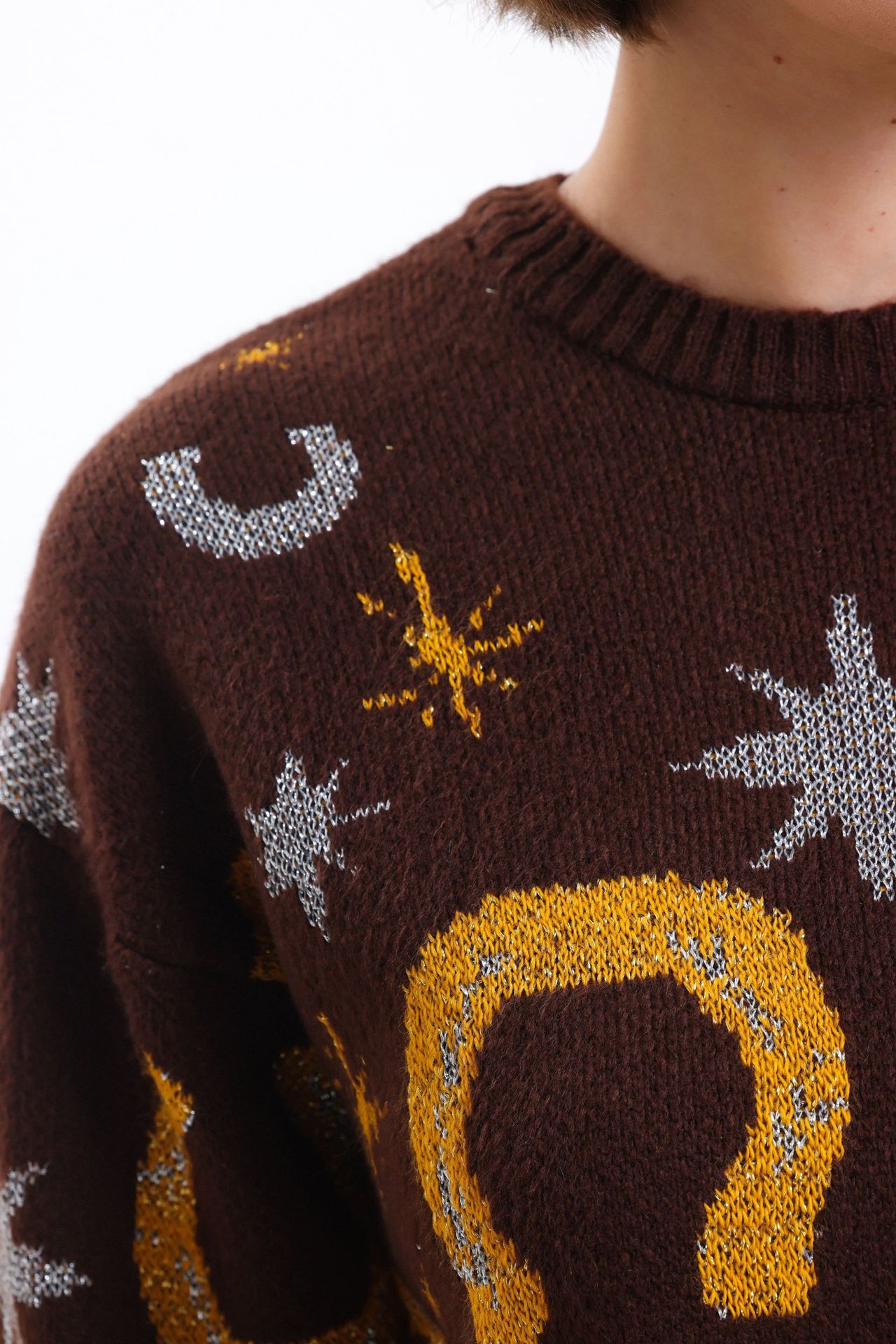 Graphic Crew Neck Sweater