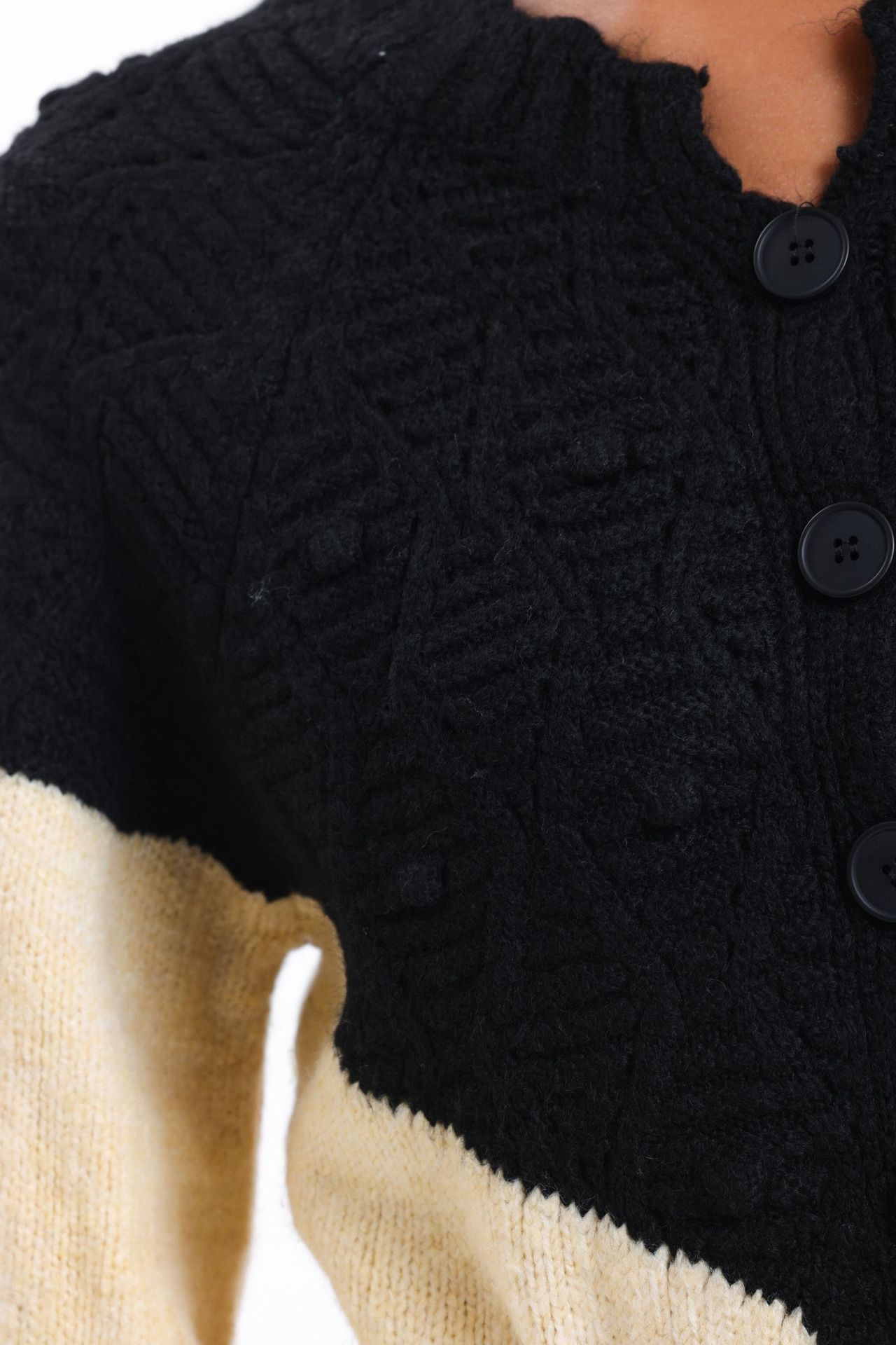 Round Neck Flare Cardigan with a Belt Detail
