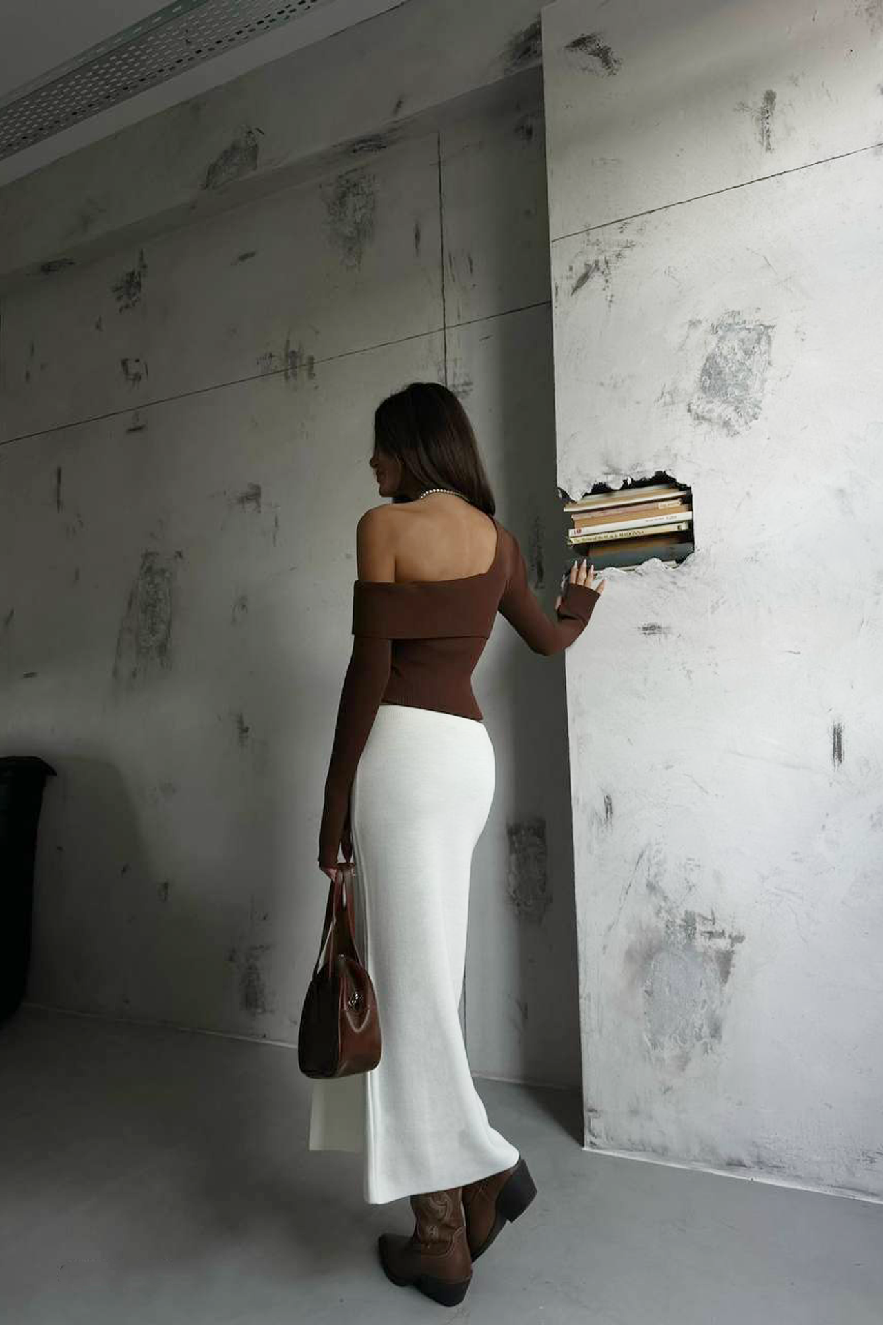 One Shoulder Asymmetrical Sweater