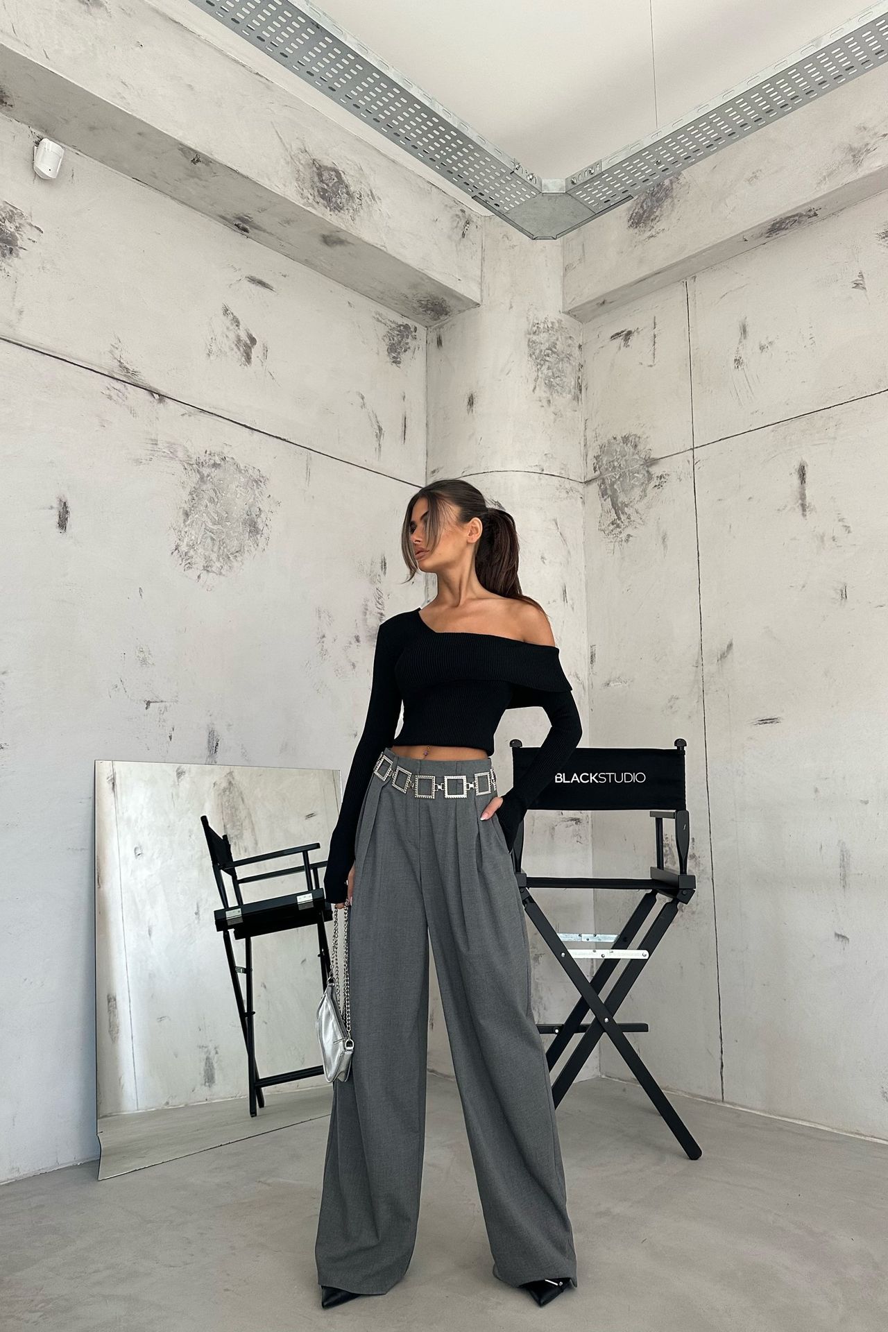 One Shoulder Asymmetrical Sweater