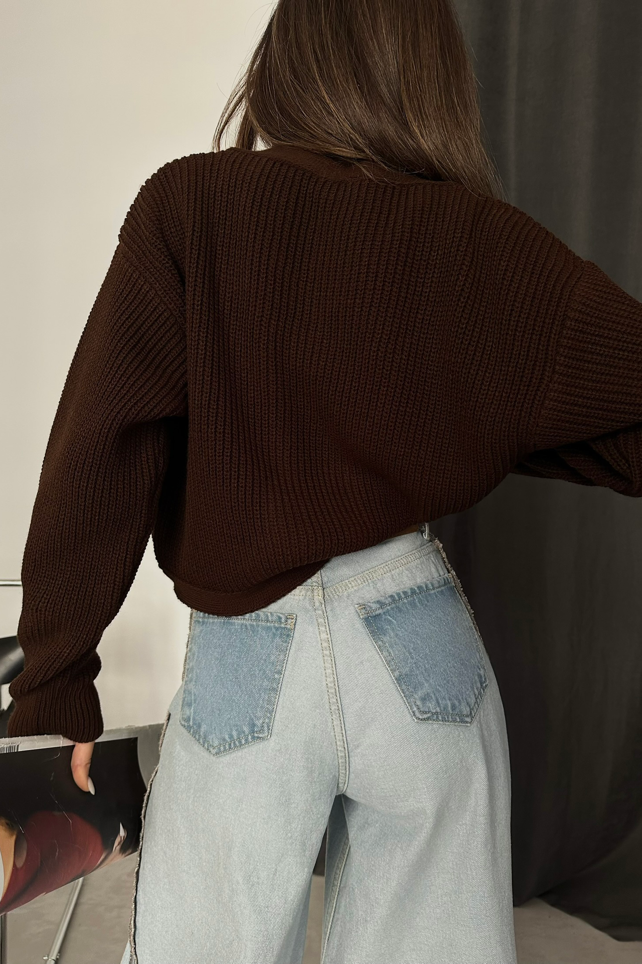 V Neck Oversized Cardigan