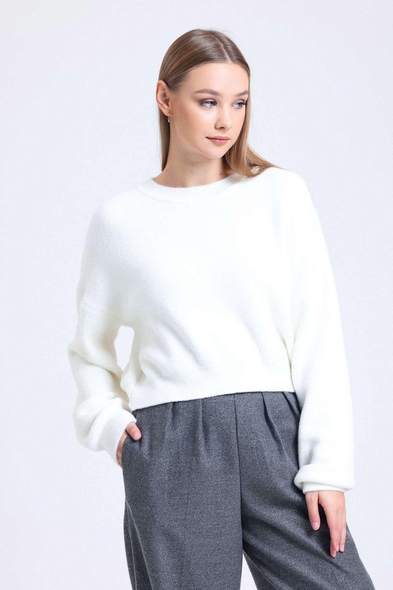 Crew Neck Comfy Sweater