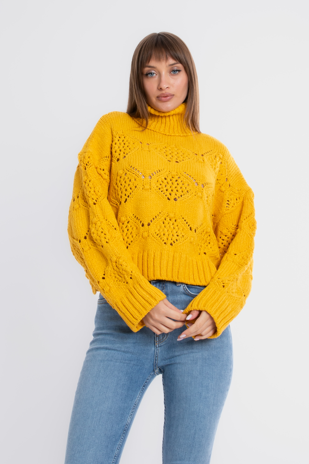 Turtleneck Detailed Oversized Sweater
