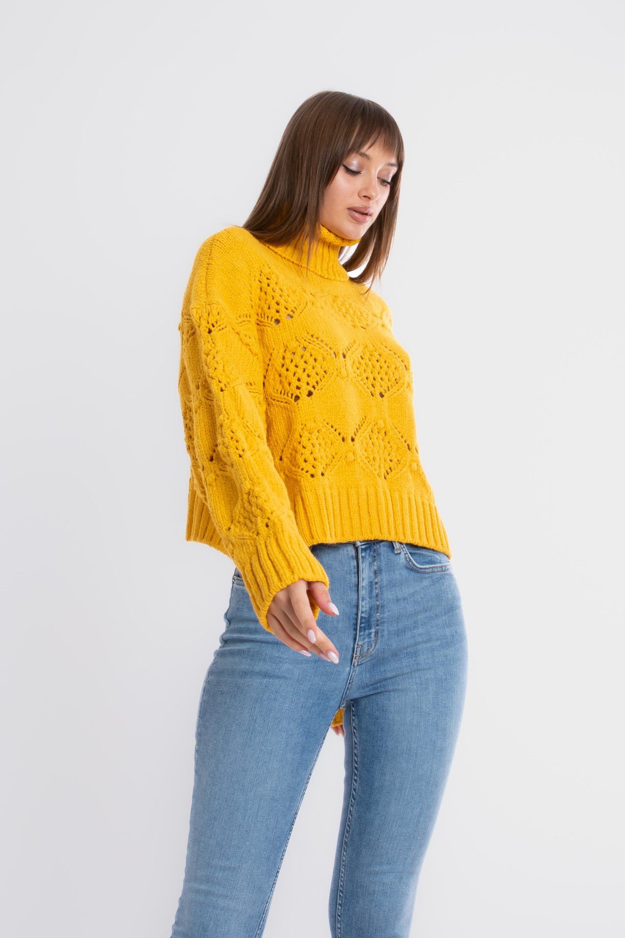 Turtleneck Detailed Oversized Sweater