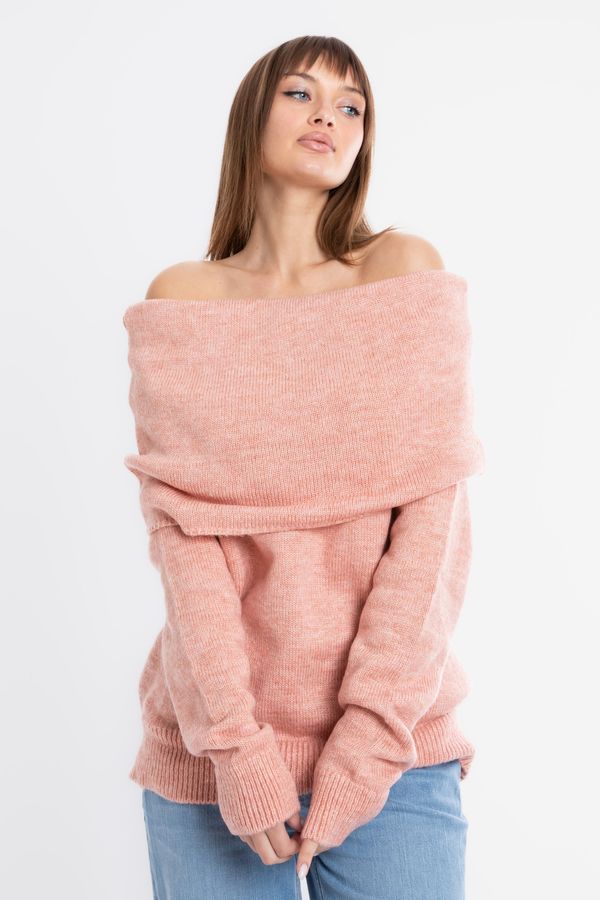 Open Shoulder Cozy Sweater 2