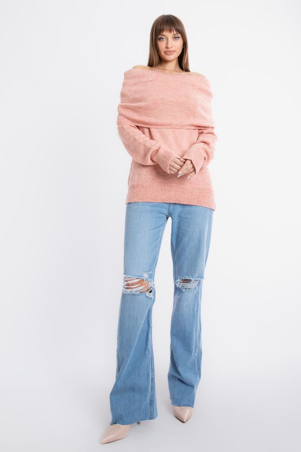 Open Shoulder Cozy Sweater 4