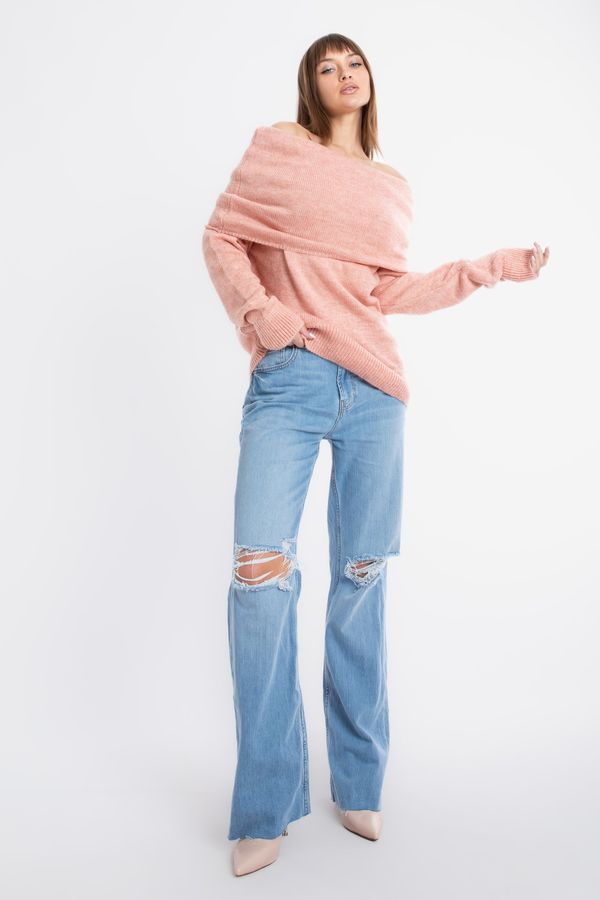 Open Shoulder Cozy Sweater 5