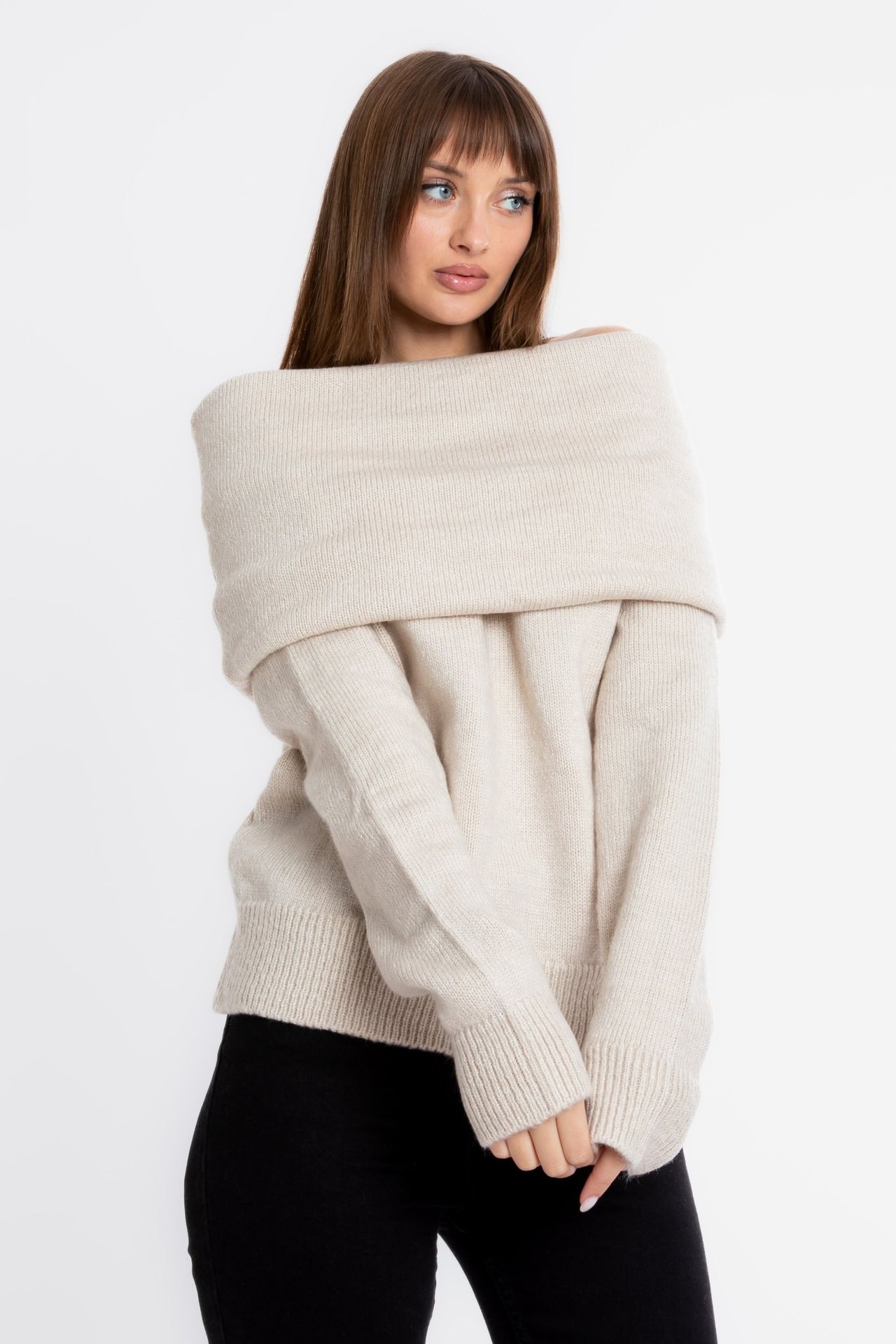 Open Shoulder Cozy Sweater