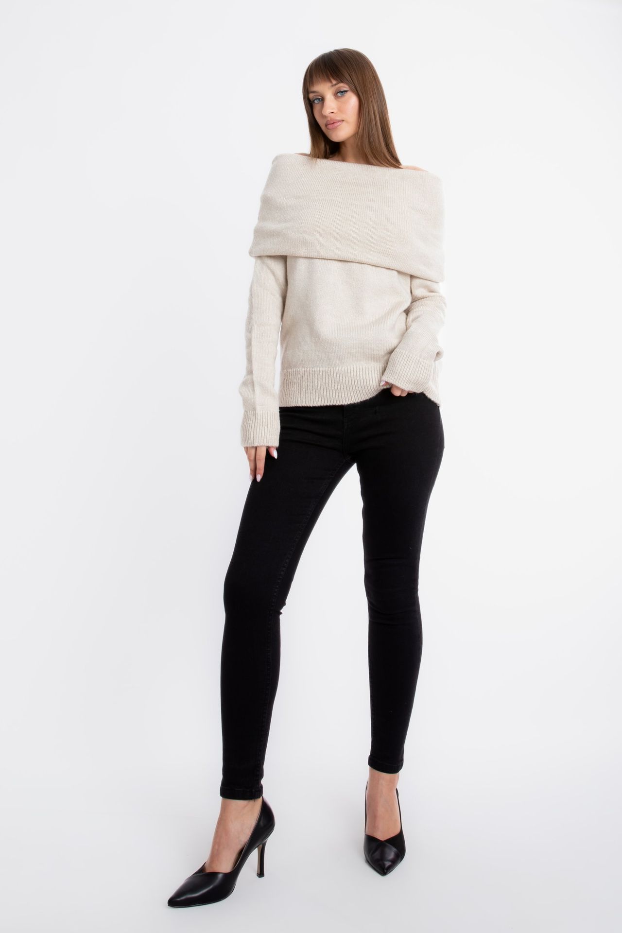 Open Shoulder Cozy Sweater