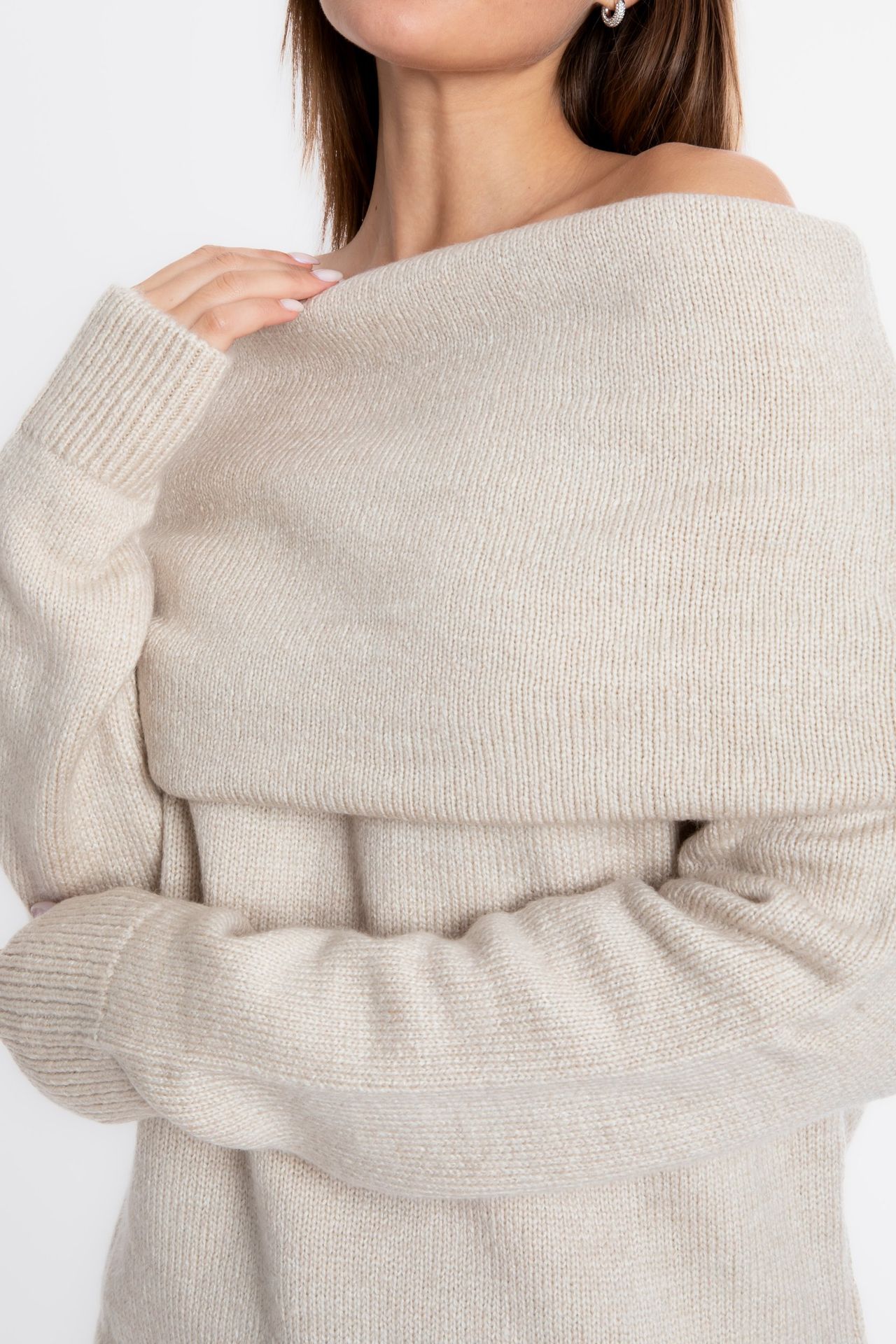 Open Shoulder Cozy Sweater