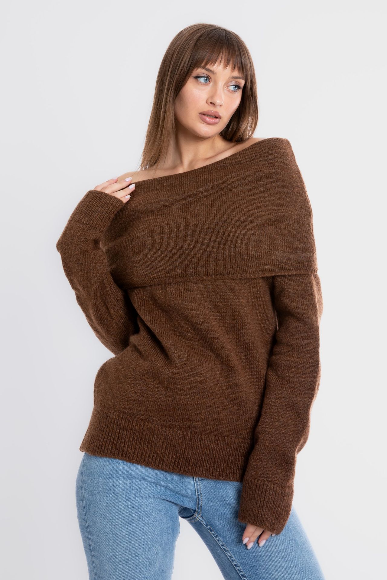 Open Shoulder Cozy Sweater
