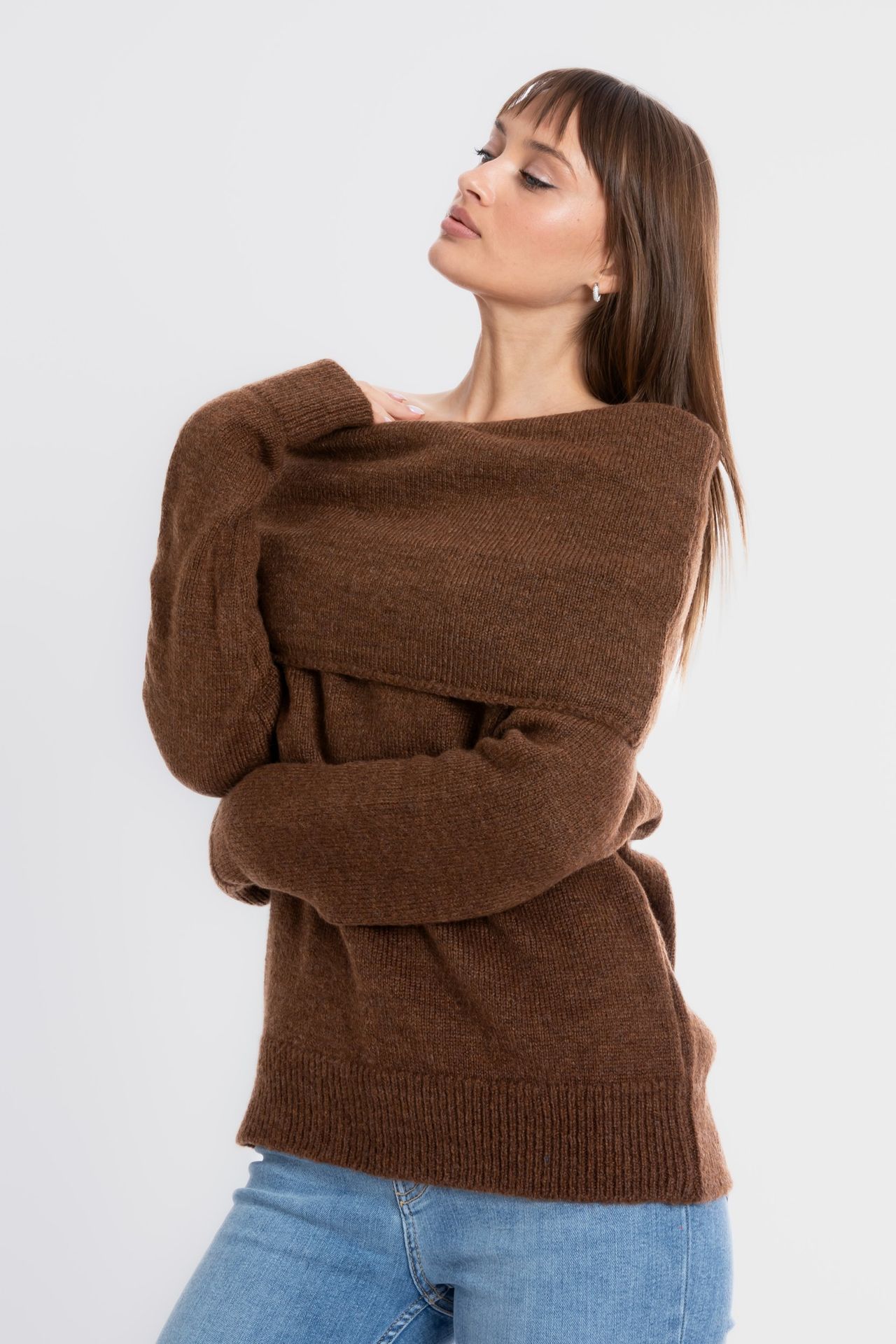 Open Shoulder Cozy Sweater