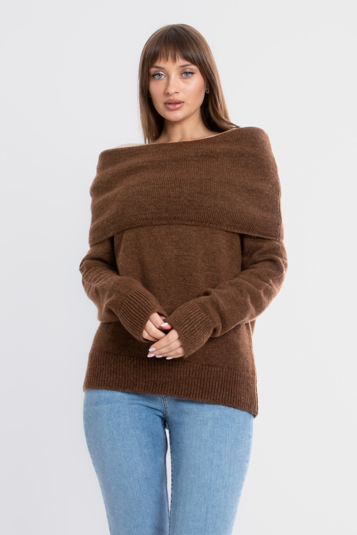 Open Shoulder Cozy Sweater