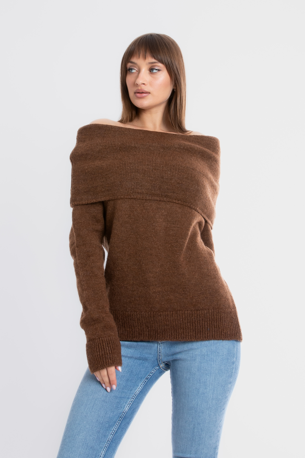 Open Shoulder Cozy Sweater