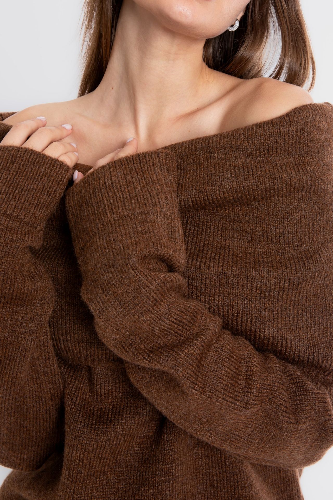 Open Shoulder Cozy Sweater
