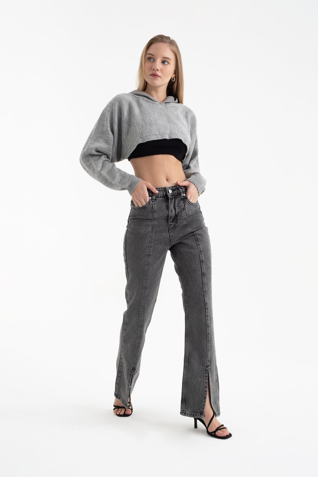 Hooded Cropped Sweater