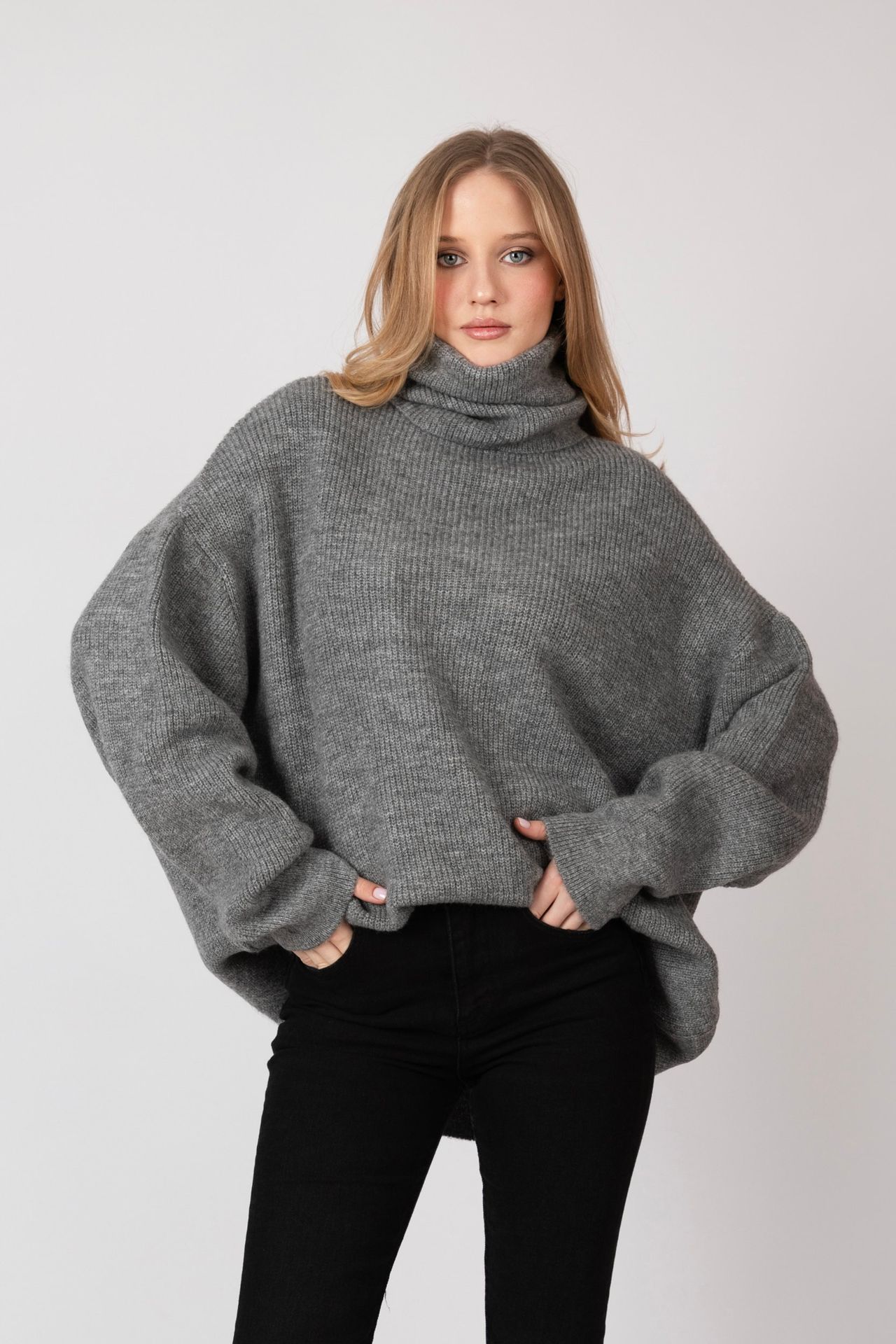 Polo Neck Oversized Sweater