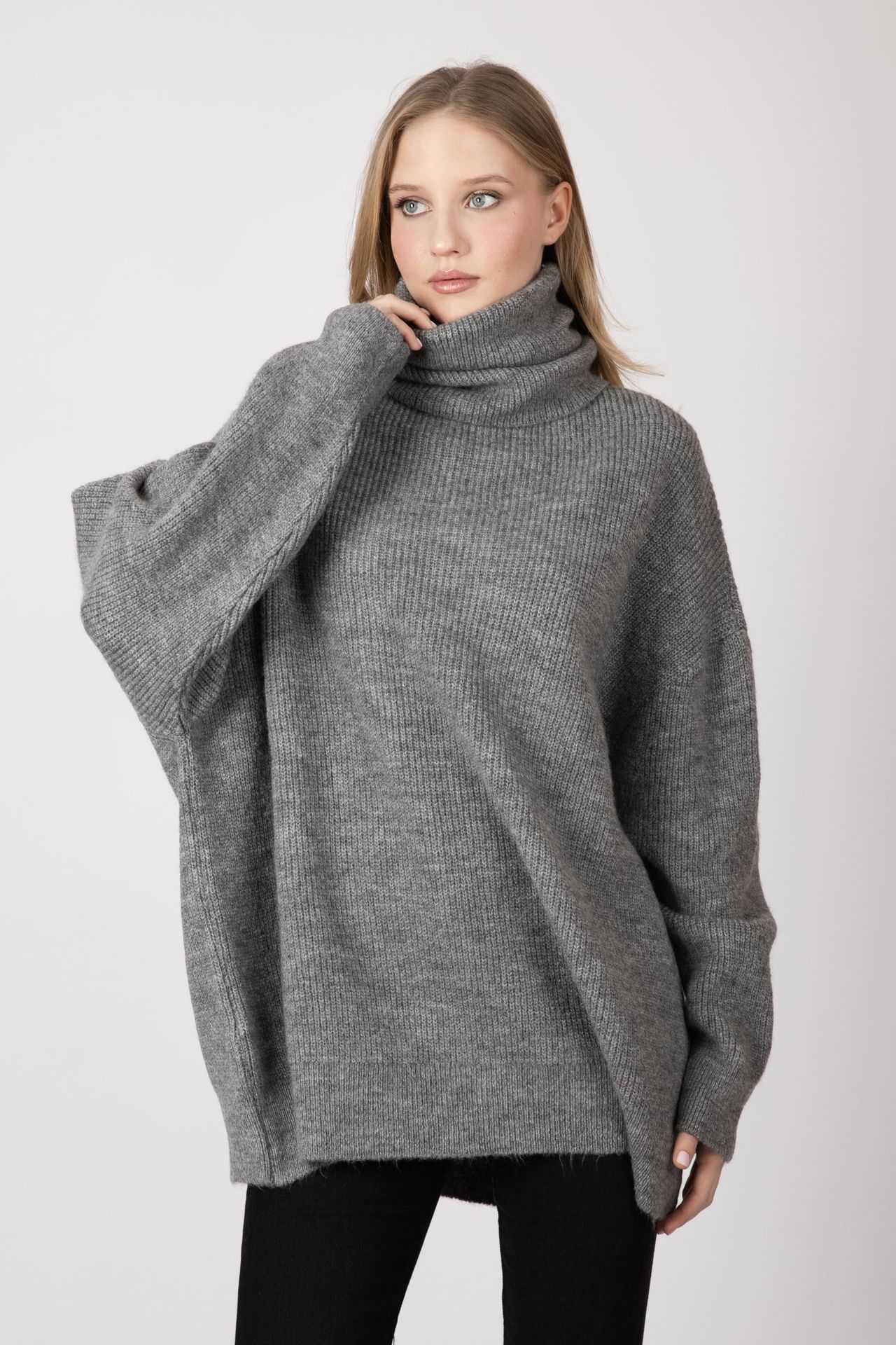 Polo Neck Oversized Sweater
