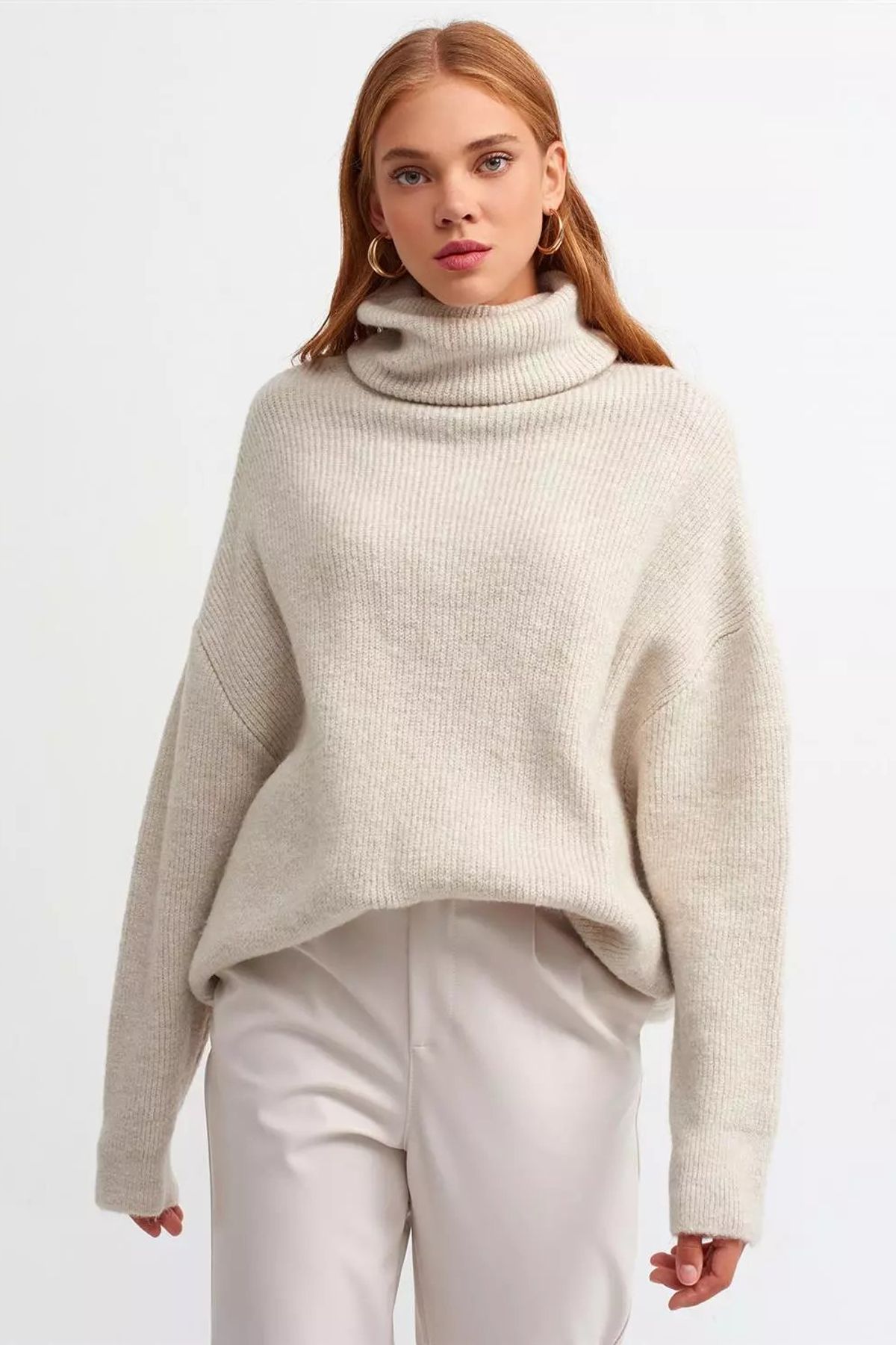 Polo Neck Oversized Sweater