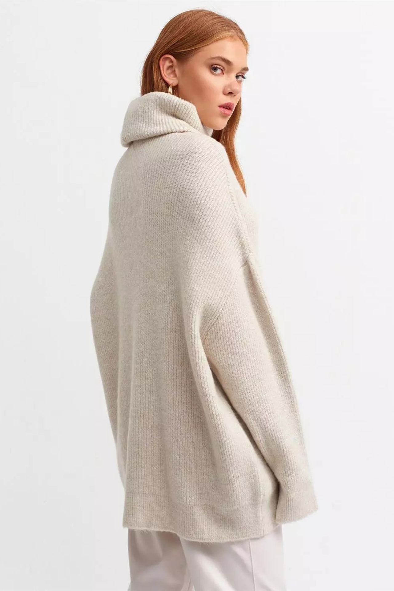 Polo Neck Oversized Sweater